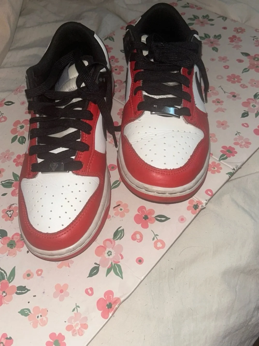 Nike Black and Red Athletic Sneaker Interior Label Visible